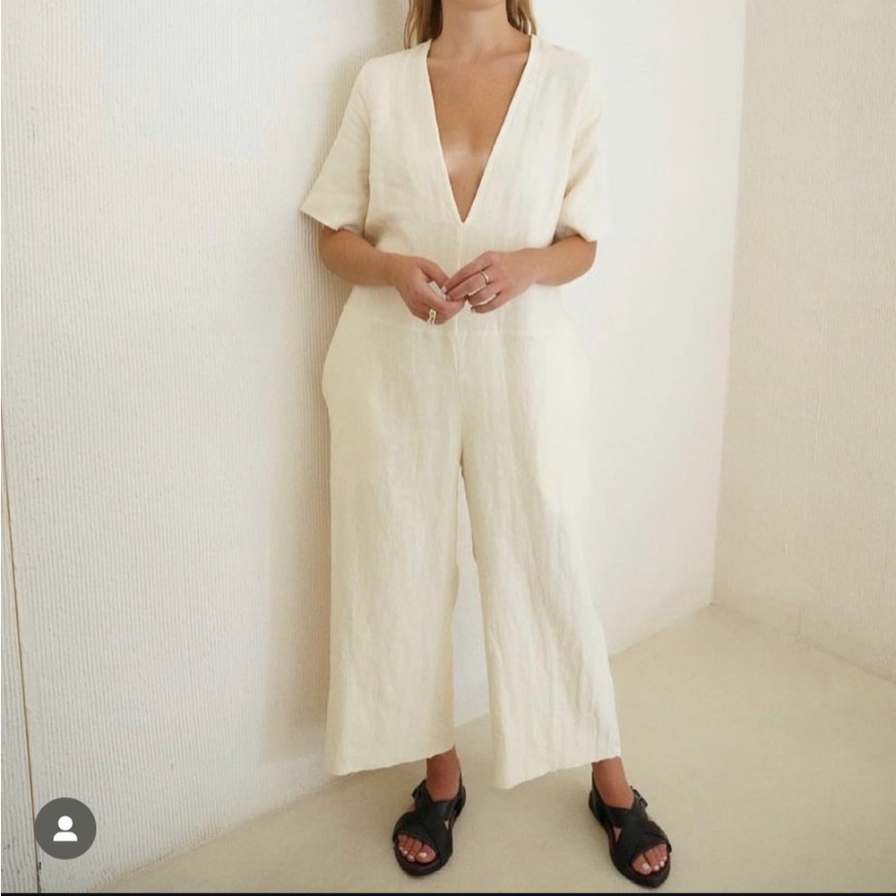 ZII ROPA JUNE LINEN JUMPSUIT (WHITE)